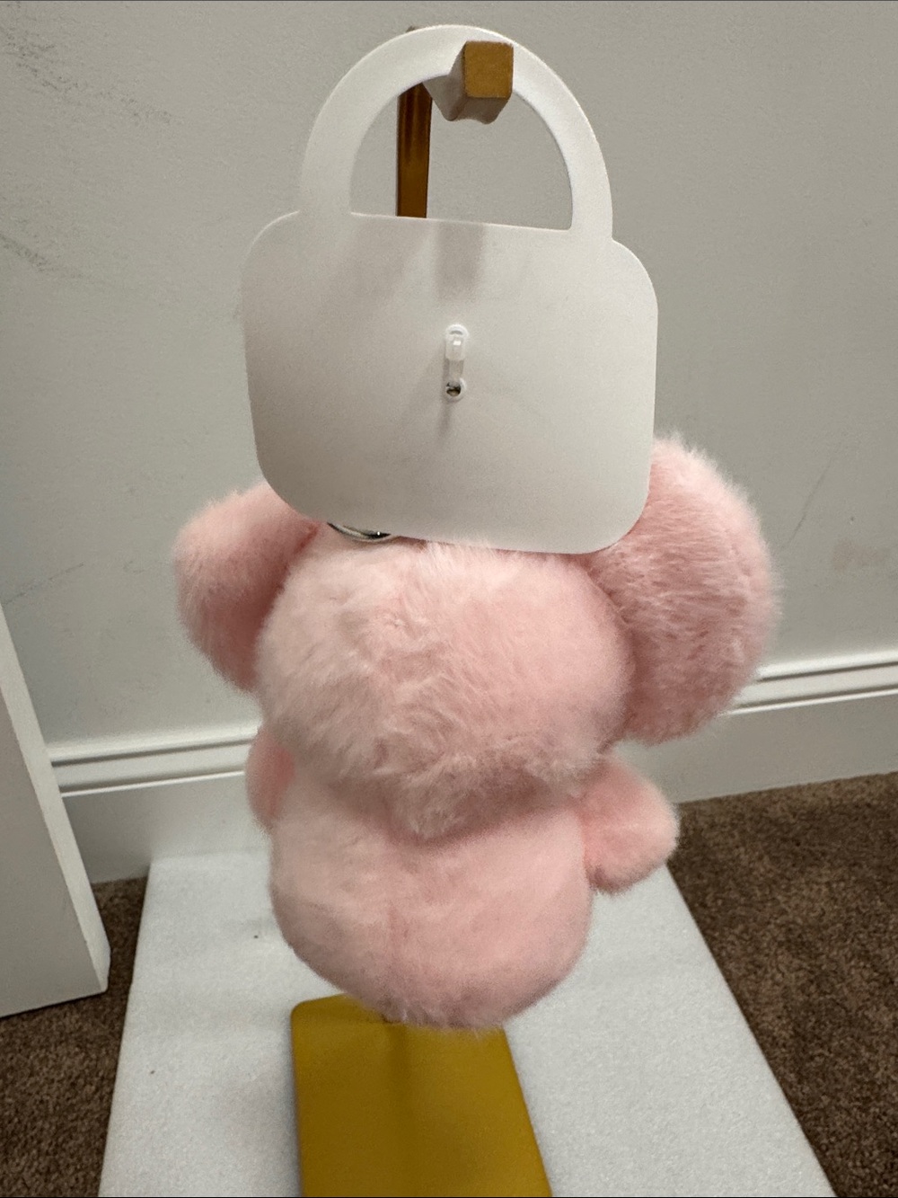 Natasha pink plush elephant keychain bag charm NWT - Picture 3 of 3